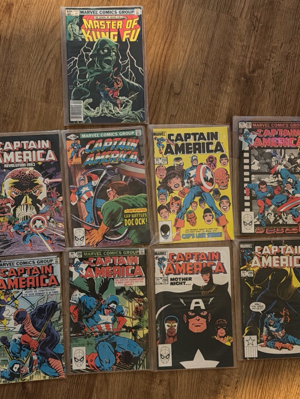 Marvel Captain America Comic Lot with Black, Red, Blue, Yellow Covers